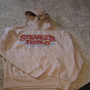 Old Navy Tan Stranger Things Hoodie Sweatshirt Adult Small